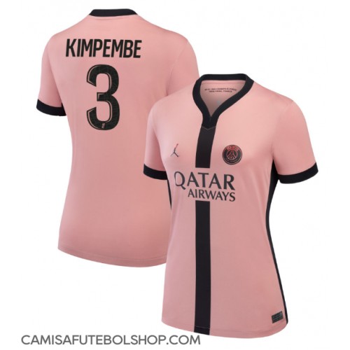 Camisa de time de futebol Paris Saint-Germain Presnel Kimpembe #3 Replicas 3º Equipamento Feminina 2024-25 Manga Curta